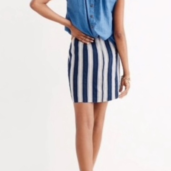 Madewell Striped Wrap Tie Mini Skirt - Picture 5 of 11